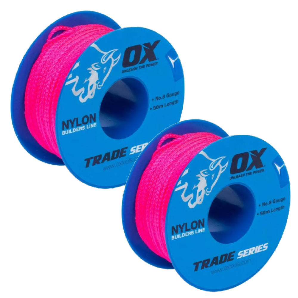 Ox Nylon Fluro Pink Builders Line