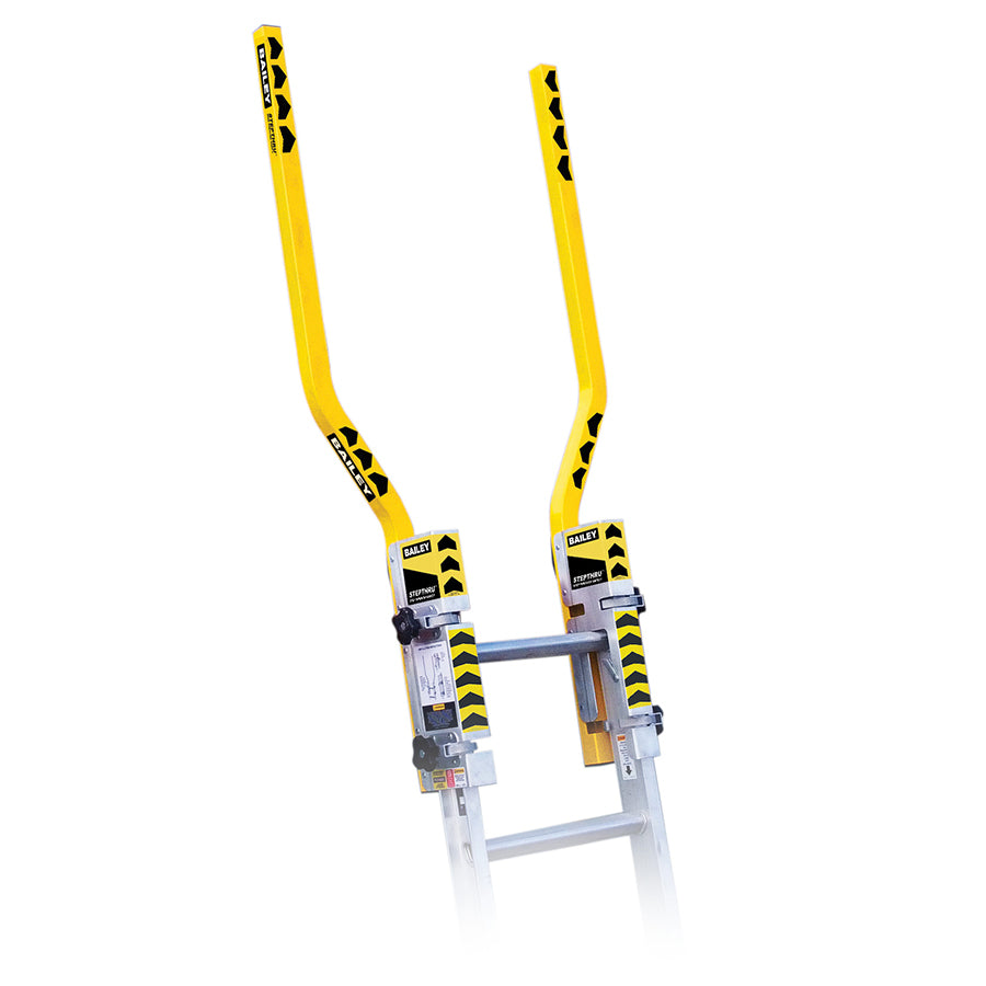 Extension Ladder Step Thru Safety Device