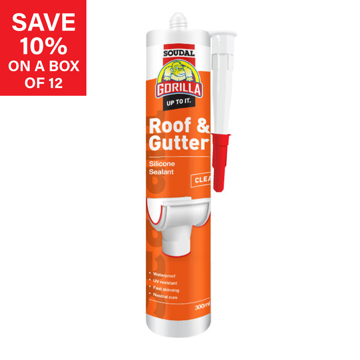 Gorilla Roof & Gutter Sealant 300ml Clear